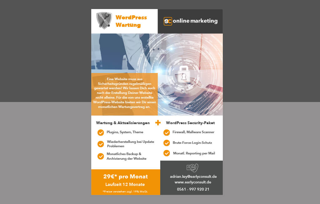 Flyer-WordPress-Wartung